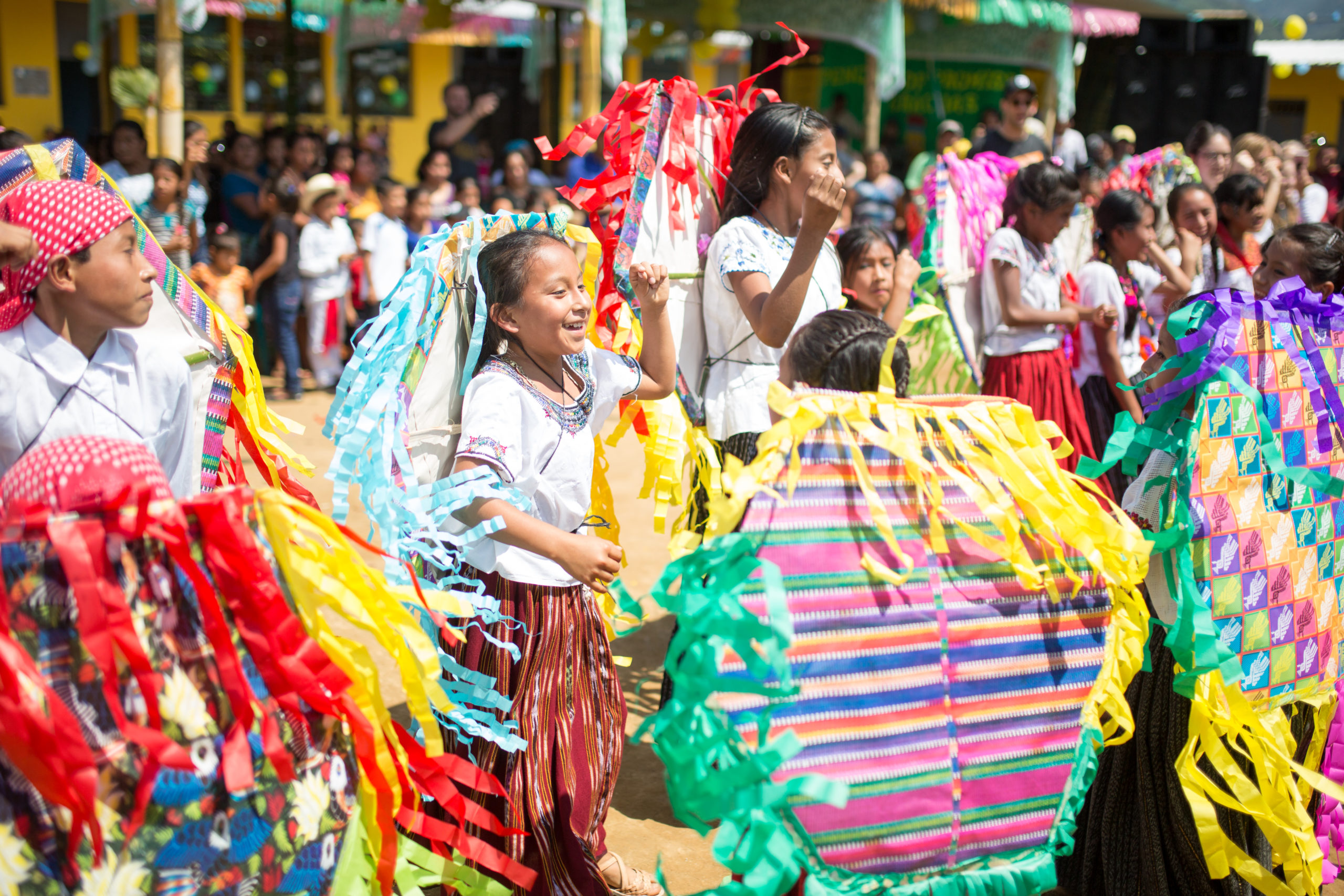 A community in Guatemala celebrates the inauguration of a school.